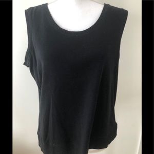 Rafaella  woman one X black tank top 100%  cotton